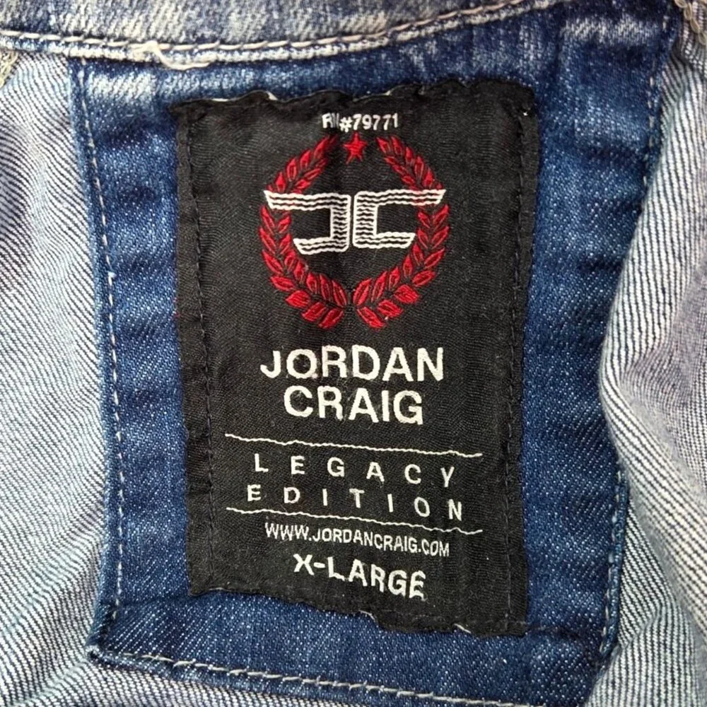 Jordan Craig Legacy Edition Denim Jacket & Aaron Jeans Rip & Repair Streetwear X - Picture 5 of 14
